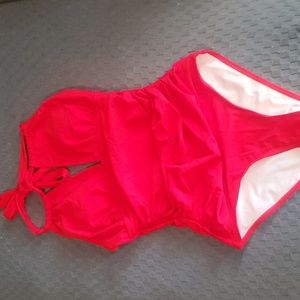 Red swimsuit